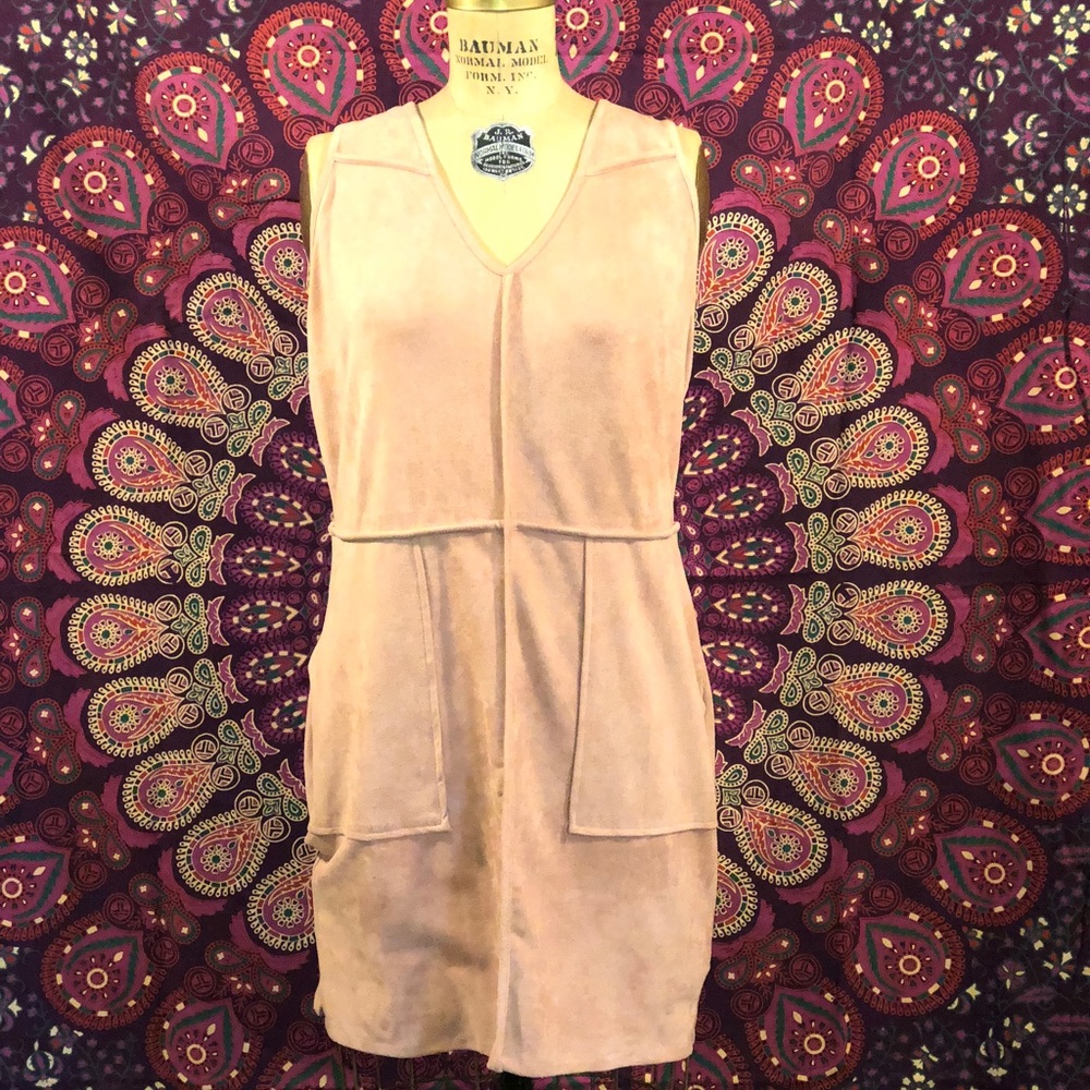 VEGAN suede bodycon dress